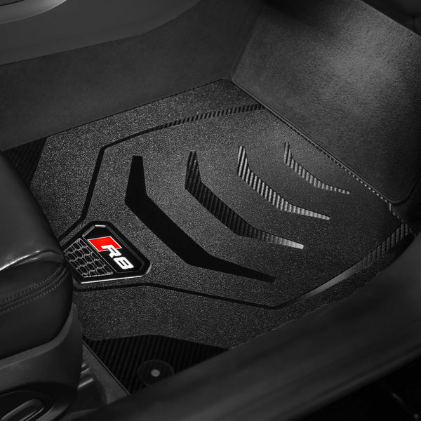 Carbon Fiber Floor Mats for Audi R8 - Matte