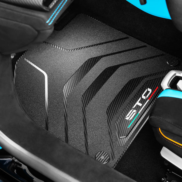 Carbon Fiber Floor Mats for Lamborghini Huracan STO - Matte
