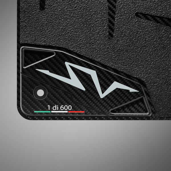 Carbon Fiber Floor Mats for Lamborghini Aventador SV - Matte