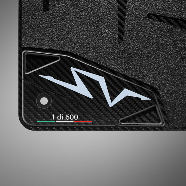 Carbon Fiber Floor Mats for Lamborghini Aventador SV - Matte