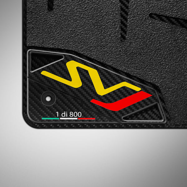 Carbon Fiber Floor Mats for Lamborghini Aventador SVJ - Matte