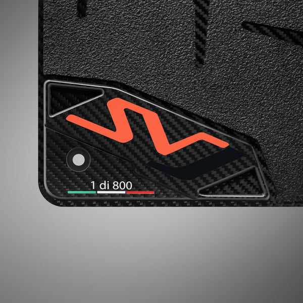 Carbon Fiber Floor Mats for Lamborghini Aventador SVJ - Matte