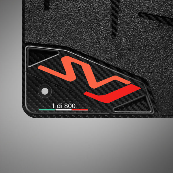 Carbon Fiber Floor Mats for Lamborghini Aventador SVJ - Matte