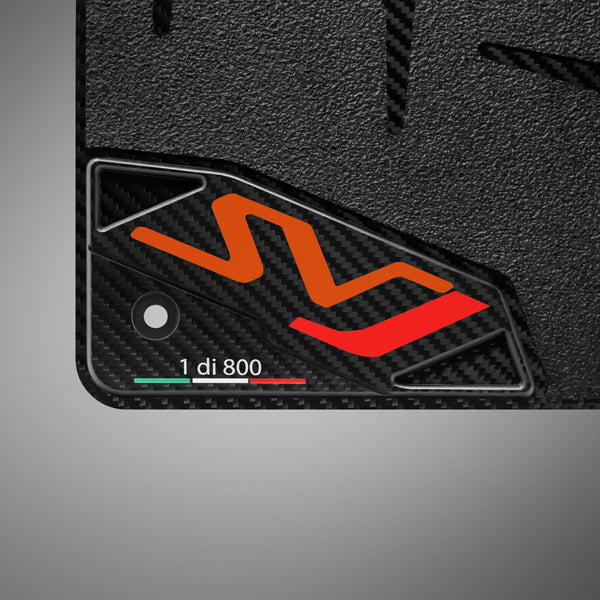 Carbon Fiber Floor Mats for Lamborghini Aventador SVJ - Matte