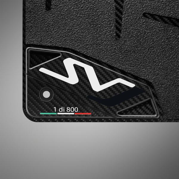 Carbon Fiber Floor Mats for Lamborghini Aventador SVJ - Matte