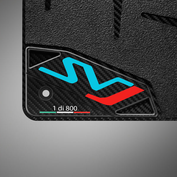 Carbon Fiber Floor Mats for Lamborghini Aventador SVJ - Matte