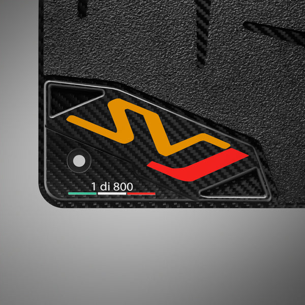 Carbon Fiber Floor Mats for Lamborghini Aventador SVJ - Matte