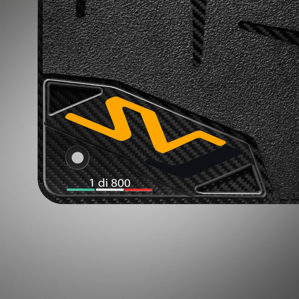 Carbon Fiber Floor Mats for Lamborghini Aventador SVJ - Matte