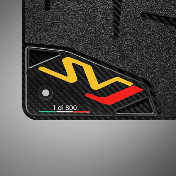 Carbon Fiber Floor Mats for Lamborghini Aventador SVJ - Matte