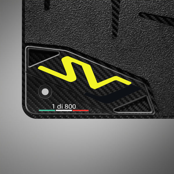 Carbon Fiber Floor Mats for Lamborghini Aventador SVJ - Matte