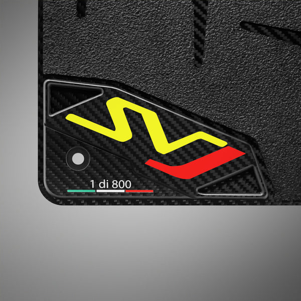 Carbon Fiber Floor Mats for Lamborghini Aventador SVJ - Matte