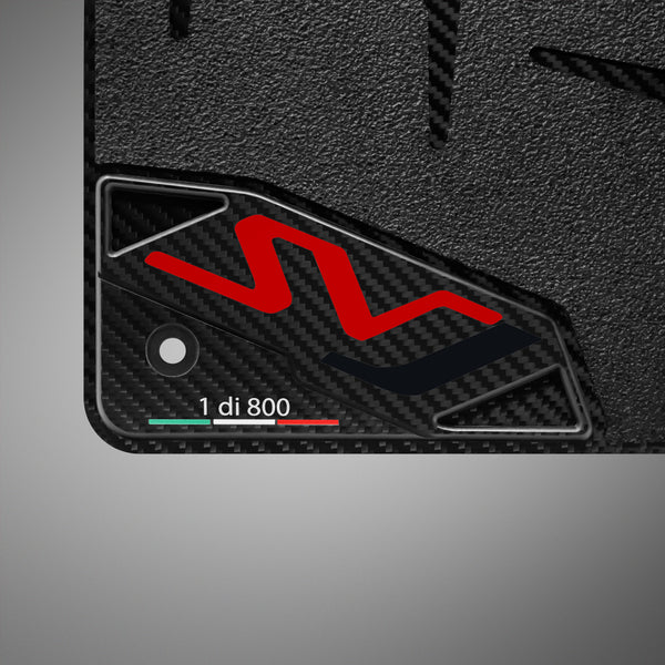 Carbon Fiber Floor Mats for Lamborghini Aventador SVJ - Matte