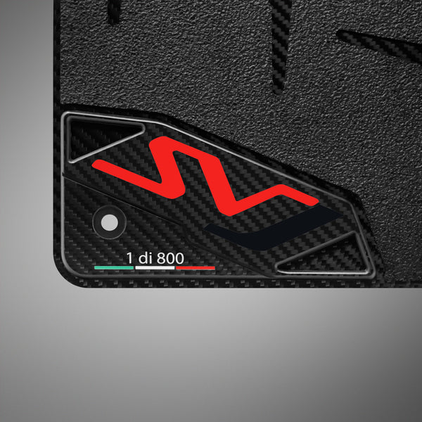 Carbon Fiber Floor Mats for Lamborghini Aventador SVJ - Matte