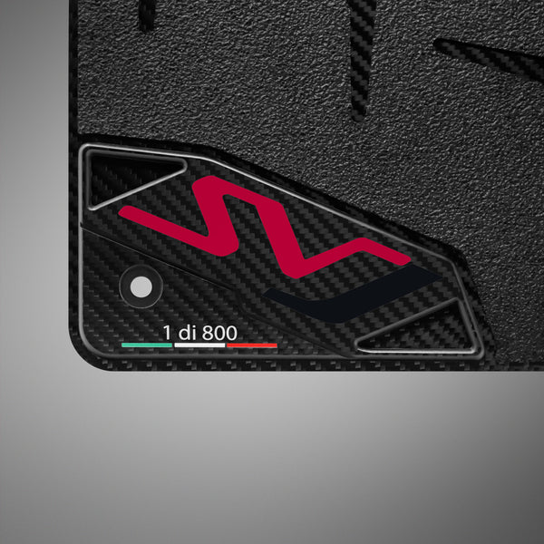 Carbon Fiber Floor Mats for Lamborghini Aventador SVJ - Matte