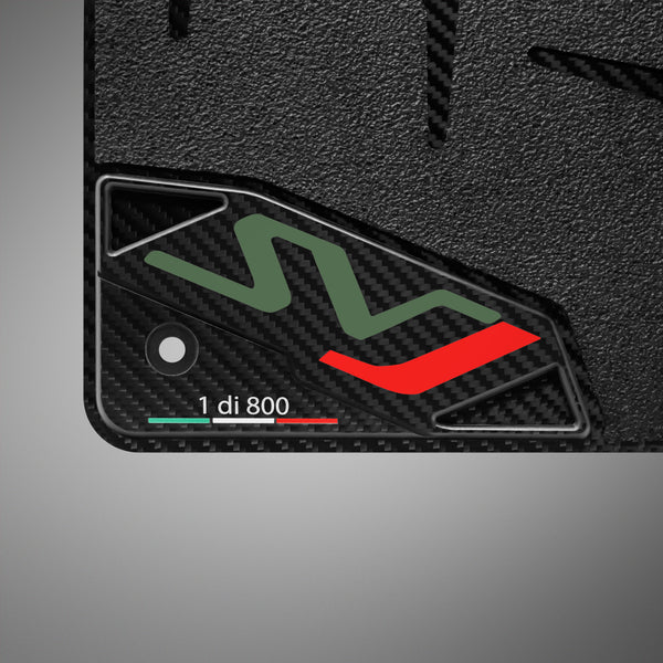 Carbon Fiber Floor Mats for Lamborghini Aventador SVJ - Matte