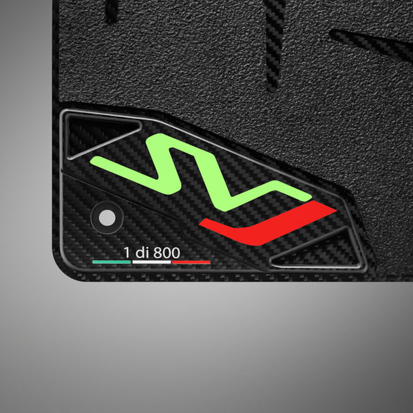 Carbon Fiber Floor Mats for Lamborghini Aventador SVJ - Matte