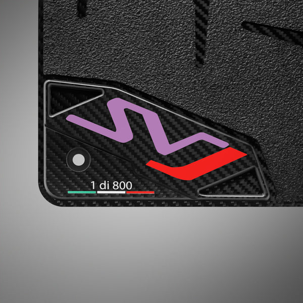 Carbon Fiber Floor Mats for Lamborghini Aventador SVJ - Matte