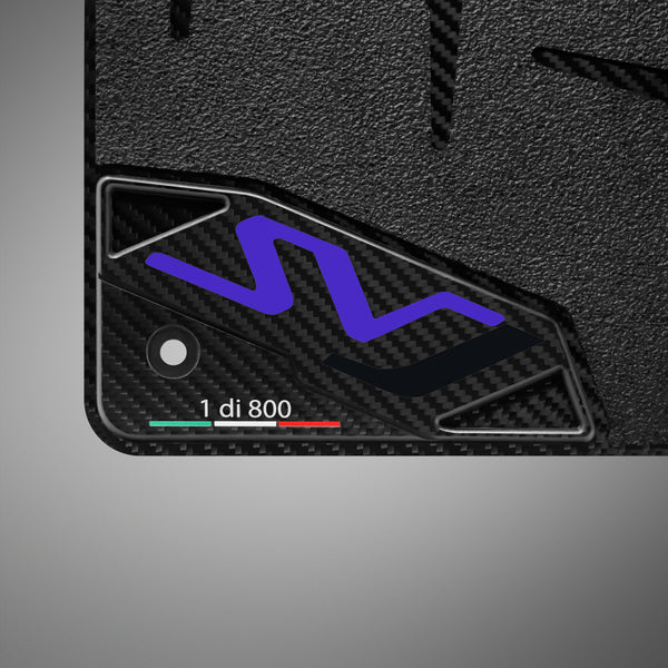 Carbon Fiber Floor Mats for Lamborghini Aventador SVJ - Matte