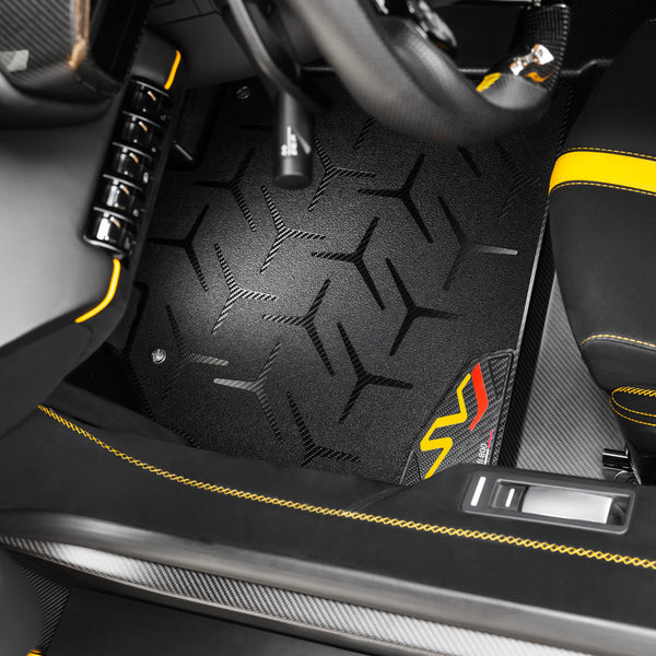 Carbon Fiber Floor Mats for Lamborghini Aventador SVJ - Matte