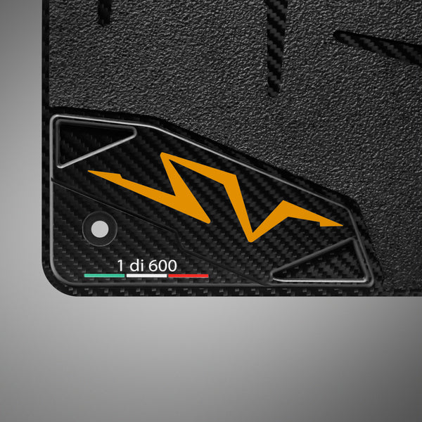 Carbon Fiber Floor Mats for Lamborghini Aventador SV - Matte