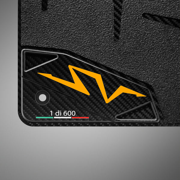 Carbon Fiber Floor Mats for Lamborghini Aventador SV - Matte