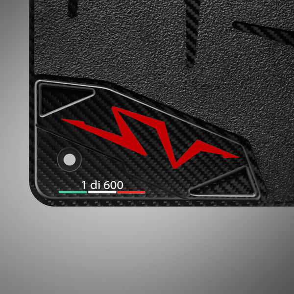 Carbon Fiber Floor Mats for Lamborghini Aventador SV - Matte