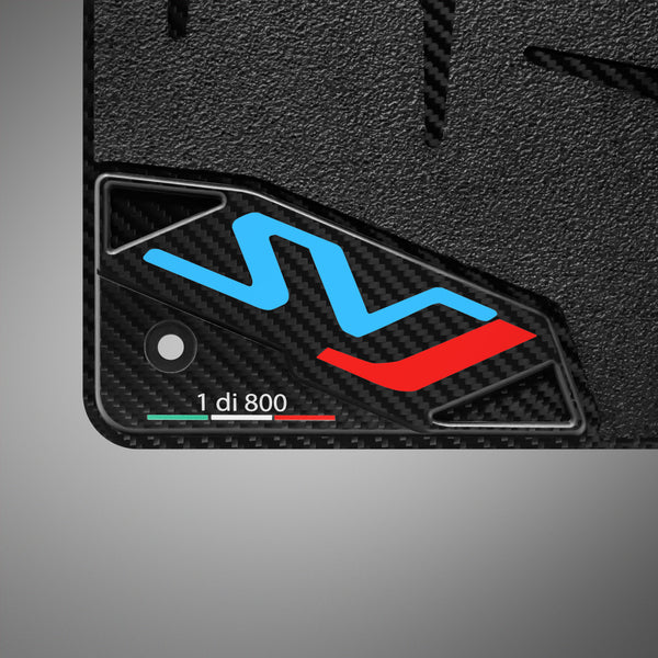 Carbon Fiber Floor Mats for Lamborghini Aventador SVJ - Matte