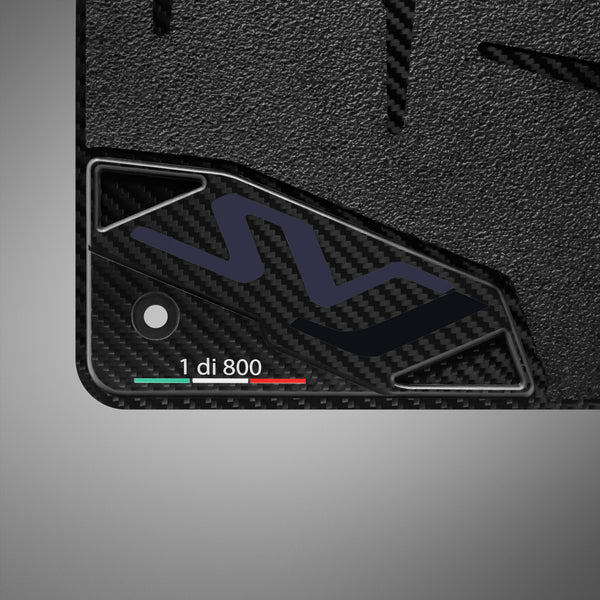 Carbon Fiber Floor Mats for Lamborghini Aventador SVJ - Matte