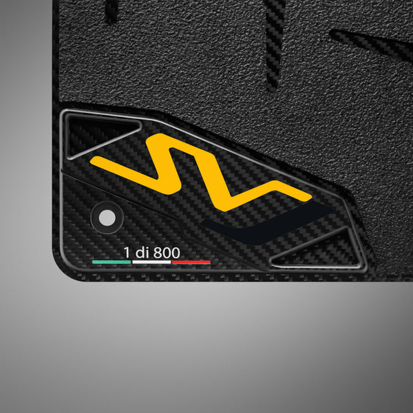 Carbon Fiber Floor Mats for Lamborghini Aventador SVJ - Matte