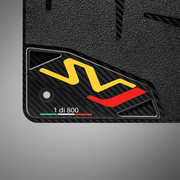 Carbon Fiber Floor Mats for Lamborghini Aventador SVJ - Matte