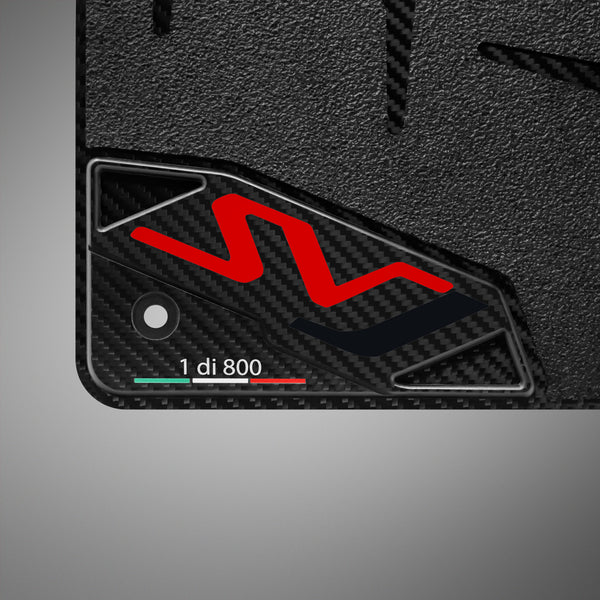 Carbon Fiber Floor Mats for Lamborghini Aventador SVJ - Matte