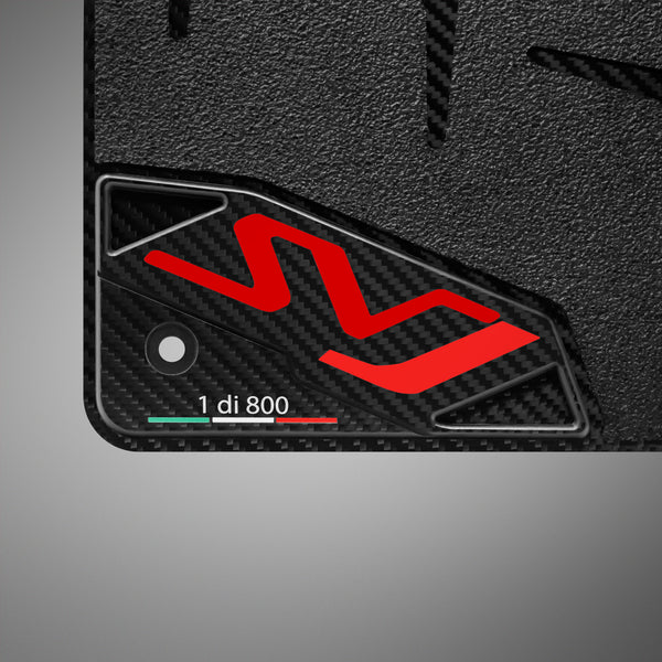 Carbon Fiber Floor Mats for Lamborghini Aventador SVJ - Matte