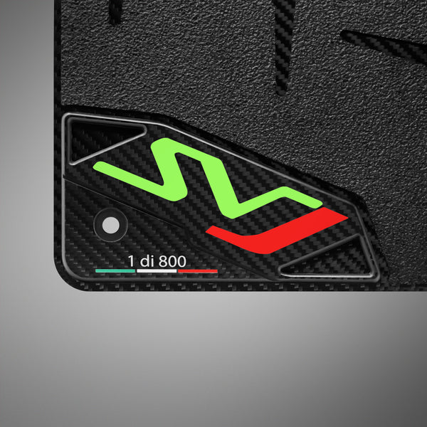 Carbon Fiber Floor Mats for Lamborghini Aventador SVJ - Matte