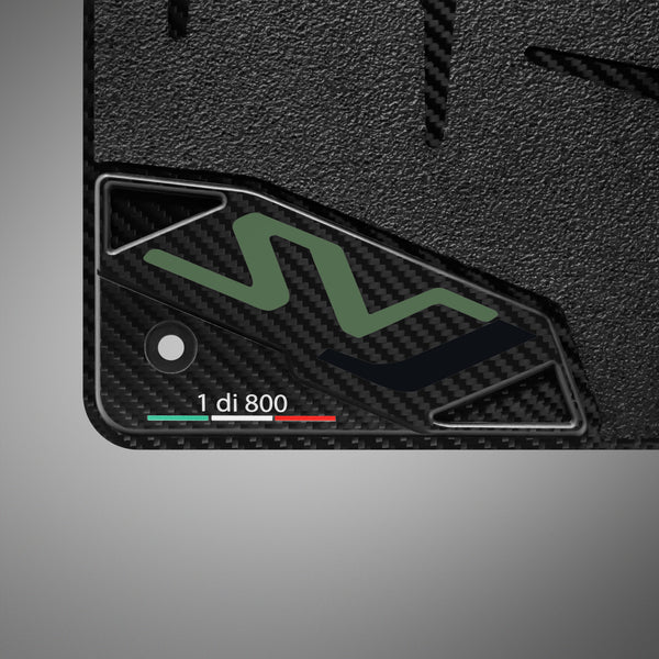 Carbon Fiber Floor Mats for Lamborghini Aventador SVJ - Matte