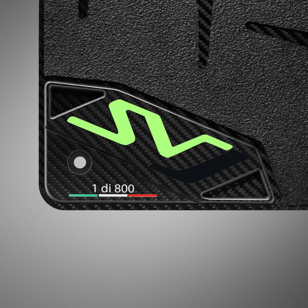 Carbon Fiber Floor Mats for Lamborghini Aventador SVJ - Matte