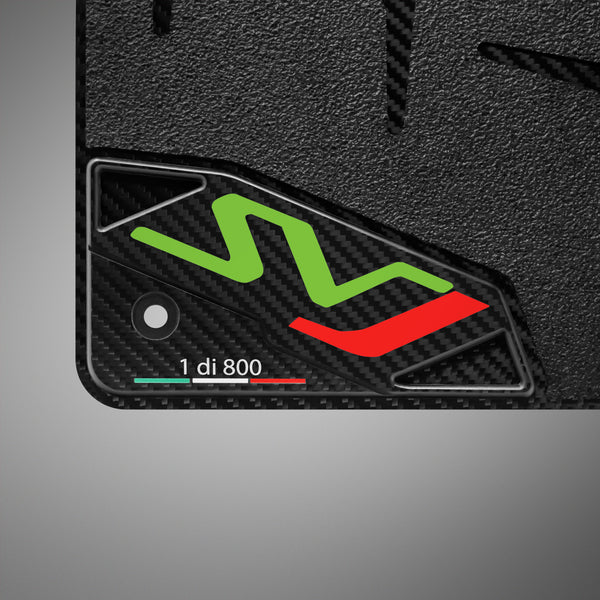 Carbon Fiber Floor Mats for Lamborghini Aventador SVJ - Matte