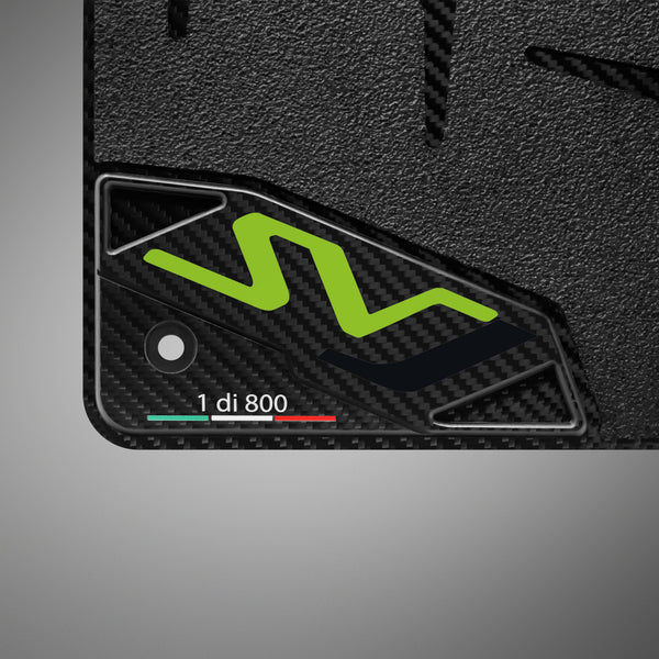 Carbon Fiber Floor Mats for Lamborghini Aventador SVJ - Matte