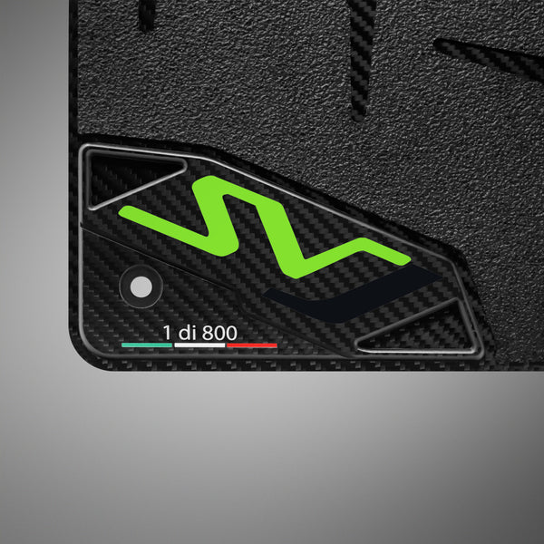 Carbon Fiber Floor Mats for Lamborghini Aventador SVJ - Matte
