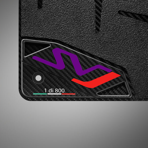 Carbon Fiber Floor Mats for Lamborghini Aventador SVJ - Matte