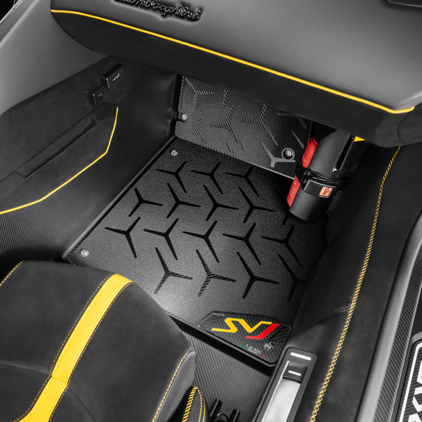 Carbon Fiber Floor Mats for Lamborghini Aventador SVJ - Matte